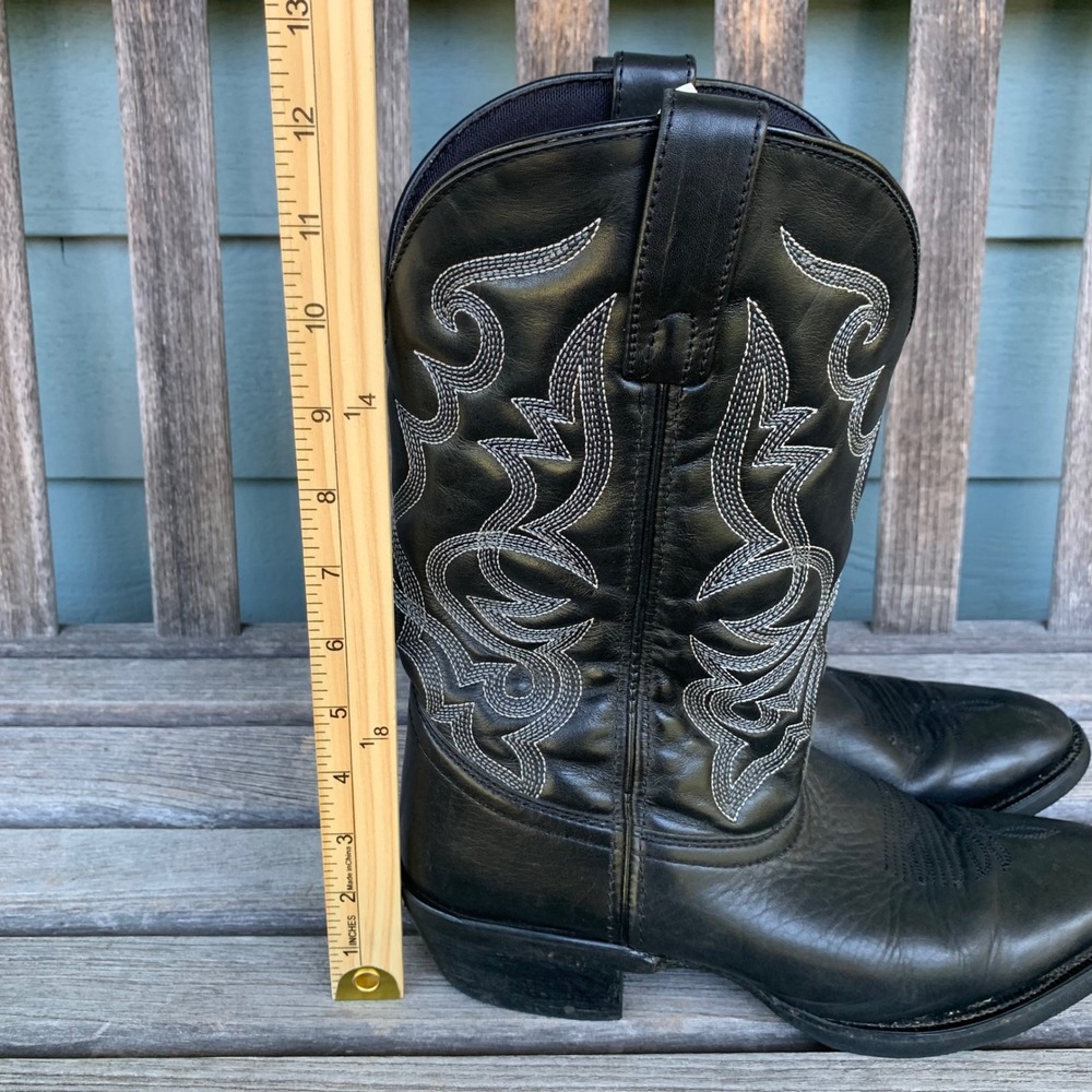 Laredo Womens 10 M Maddie Black Leather Western Cowgirl Boots 51110 - Picture 12 of 13